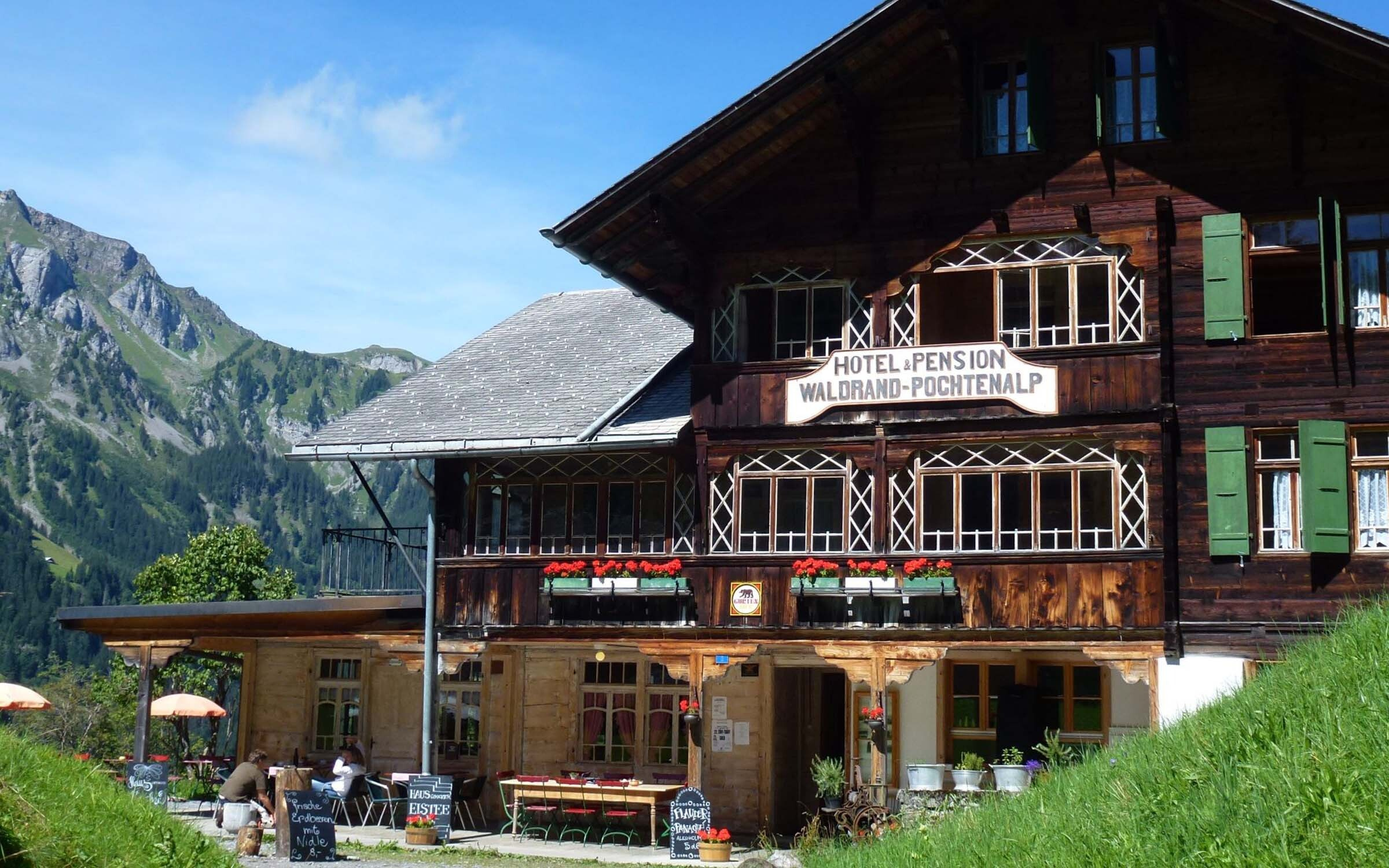 Portrait hotel pension waldrand pochtenalp kiental swiss historic hotels 06
